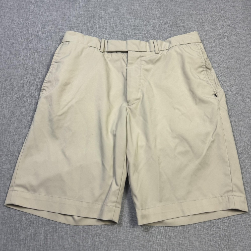 Ralph Lauren RLX Golf Chino Shorts Mens 32 Beige Performance 9" Inseam